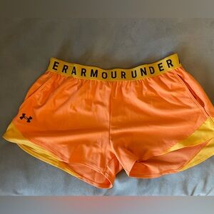 LG Women's Orange and Yellow Athletic Shorts